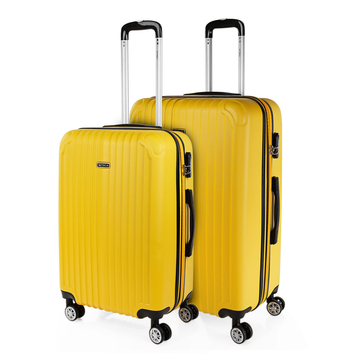 ITACA - Maleta Mediana con 4 Ruedas Giratorias para Viajes Largos Tipo Trolley Ideal como Maletas de Viaje Grandes 23 Kilos y Maleta Viaje Mediana Resistentes, Amarillo — view 34