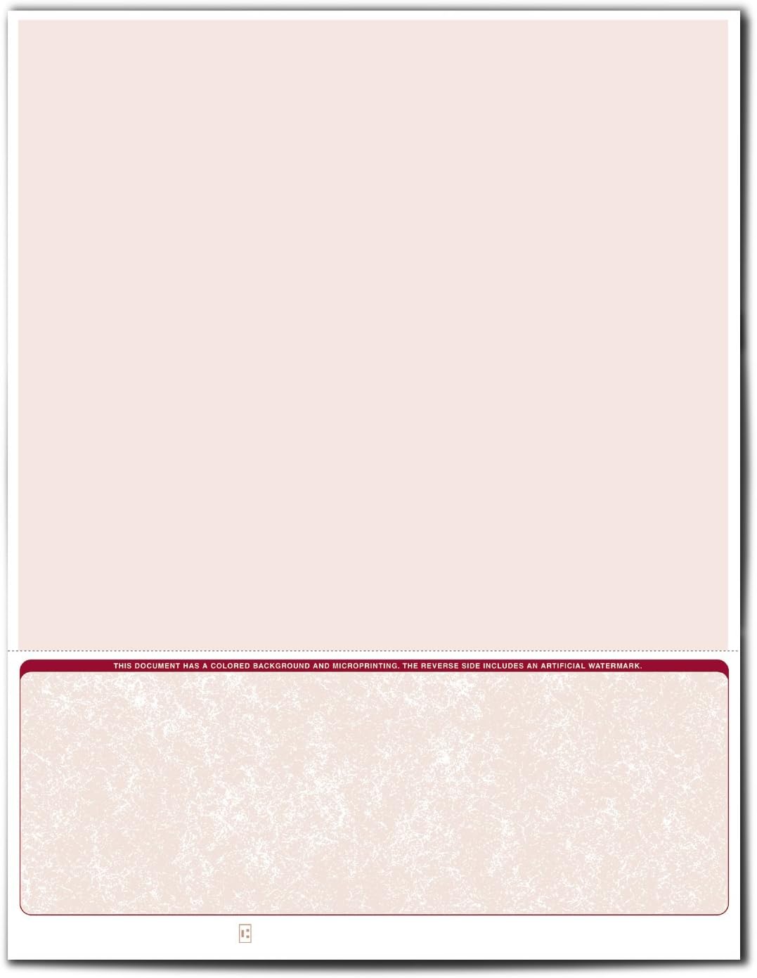 VersaCheck Secure Checks - 250 Blank Business Voucher Checks - Burgundy Classic - 250 Sheets Form #1002 - Check on Bottom : Office Products