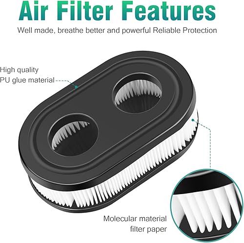 Miniatura 4 de ARyee 593260 798452 Filtro de aire para cortacésped, filtros de repuesto para filtro de aire para 4247 5432 5432K 09P00 09P702 550E 500EX 550EX 625