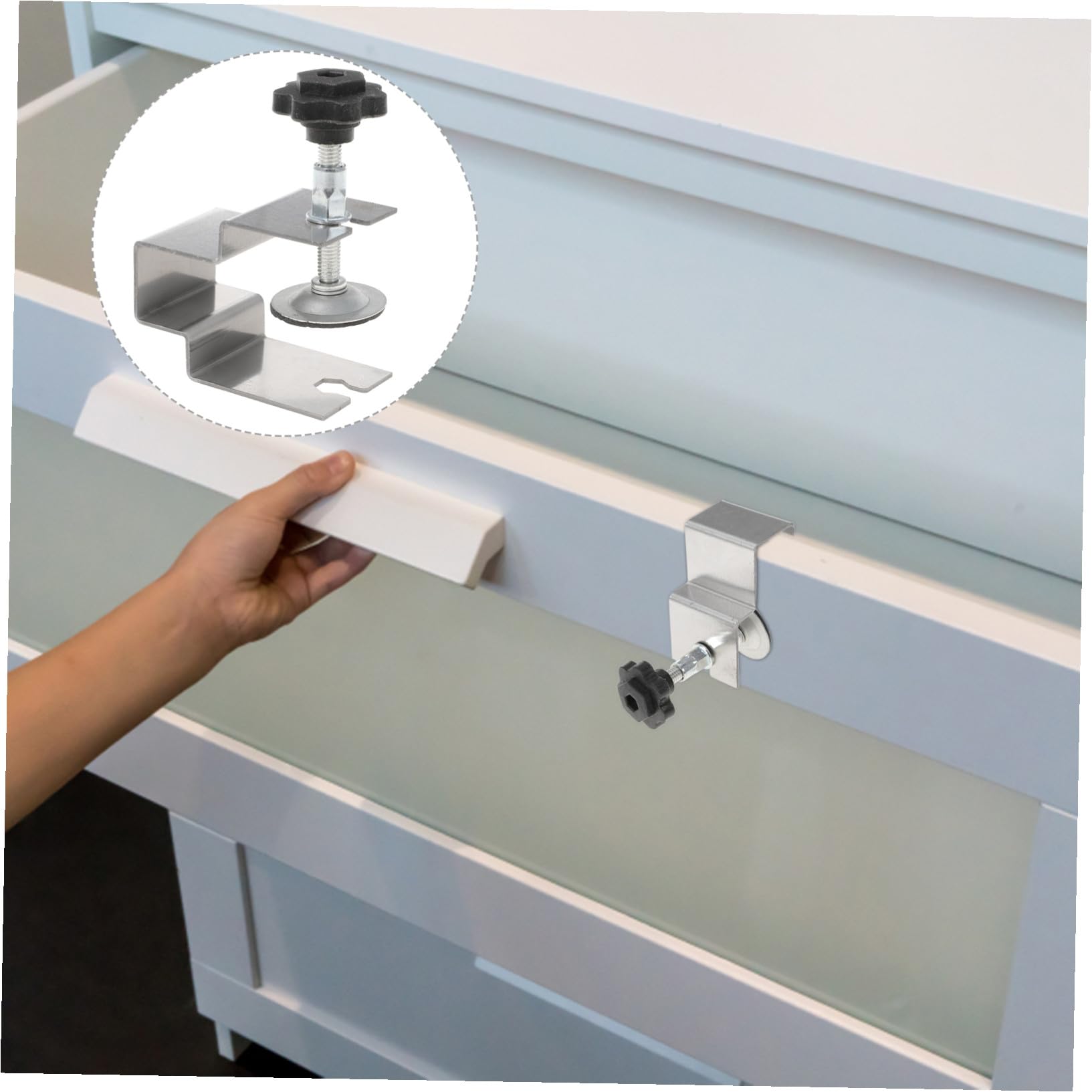 Morsetto di Installazione per Frontale Cassetto 4 Pezzi Acciaio Inox