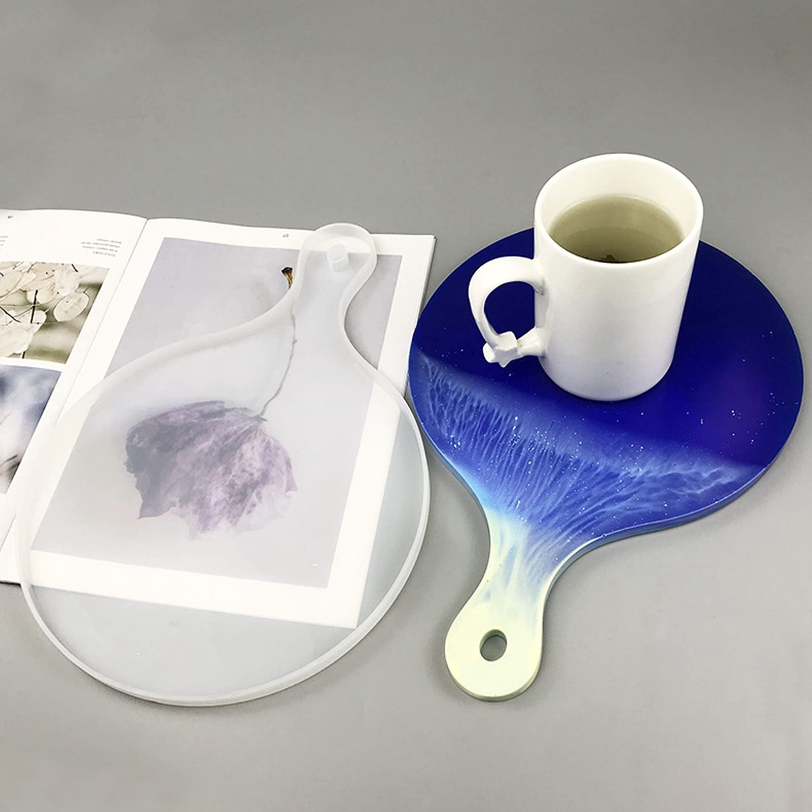 Cheese Board Epoxy Resin Silicone Molds with Handles and Holes - Image 3