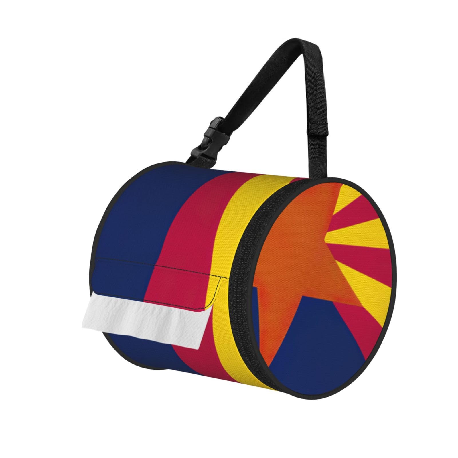 Arizona State Flag Print Fashion Tissues Organizer Box, Hanging Tissue Holder For Purse Coins For Car Office Daily Outing