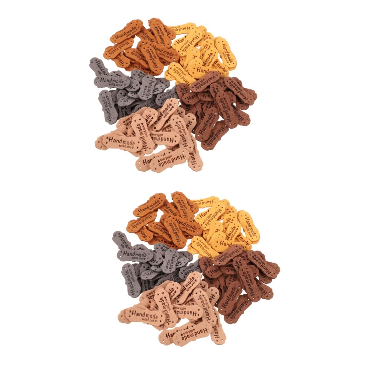 Abaodam 200pièces Étiquettes Cuir Pour Vêtements Étiquettes Décoratives Faites à Main Avec Relief Cuir Idéales Pour Couture Les Accessoires Projets