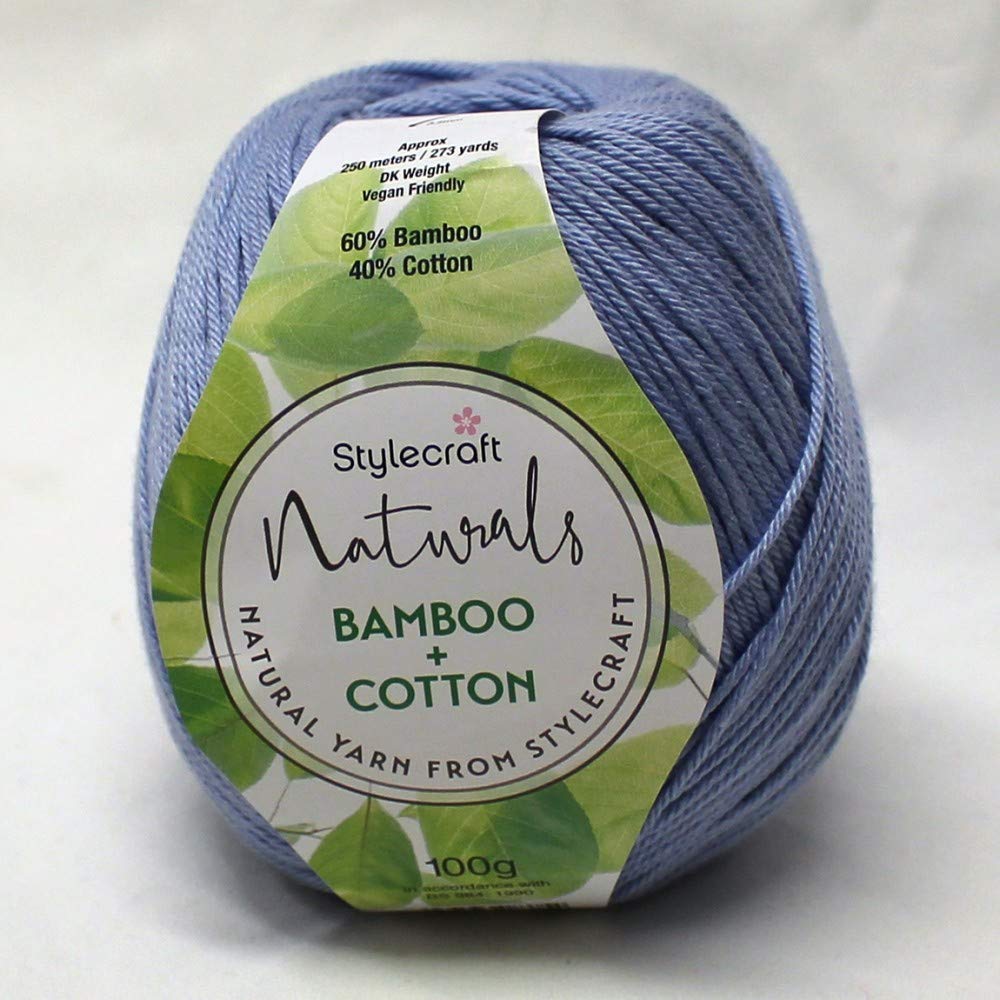 Stylecraft 2997140 Naturals Bamboo Cotton Cornflower (7140) Yarn - 100g