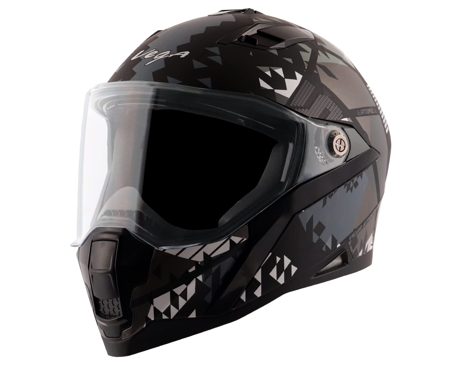 Vega Storm Atomic Dull Black Silver Helmet L Desertcart Senegal - Main Image