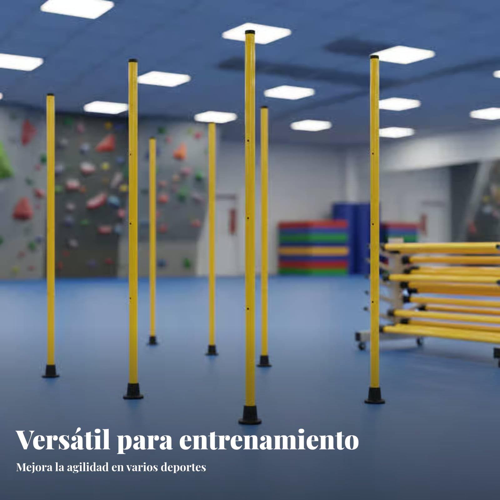 Baoblaze Palo Agility Regolabile Poles Agility Allenamento Ostacolo Telescopico in Pvc con Base in Gomma per Migliorare Velocità E Cambi di Direzione Adatto