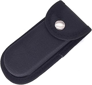 Pocket Knife Sheath,Leather Knife Sheaths Fit for 6'' Knife,Leather Knife Pouch for Trapper Knife,Small Folding Knife Sheath,Special Day Gift,Oxford Nylon Bag- Black(2Pcs)