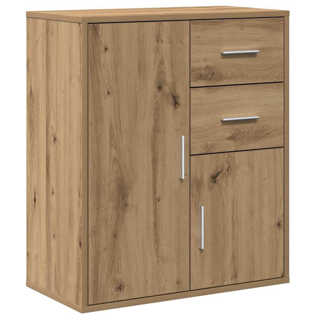 Credenza Rovere Artigianale 60 x 31 x 70 cm Legno Multistrato Marrone,871416