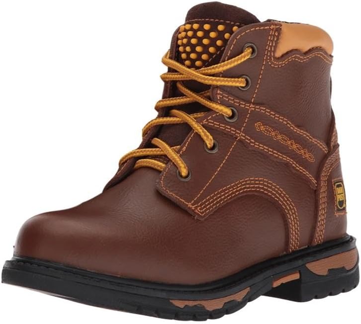 Dan Post Boys' Zyon Leather Boot Round Toe Brown 2 D(M) US