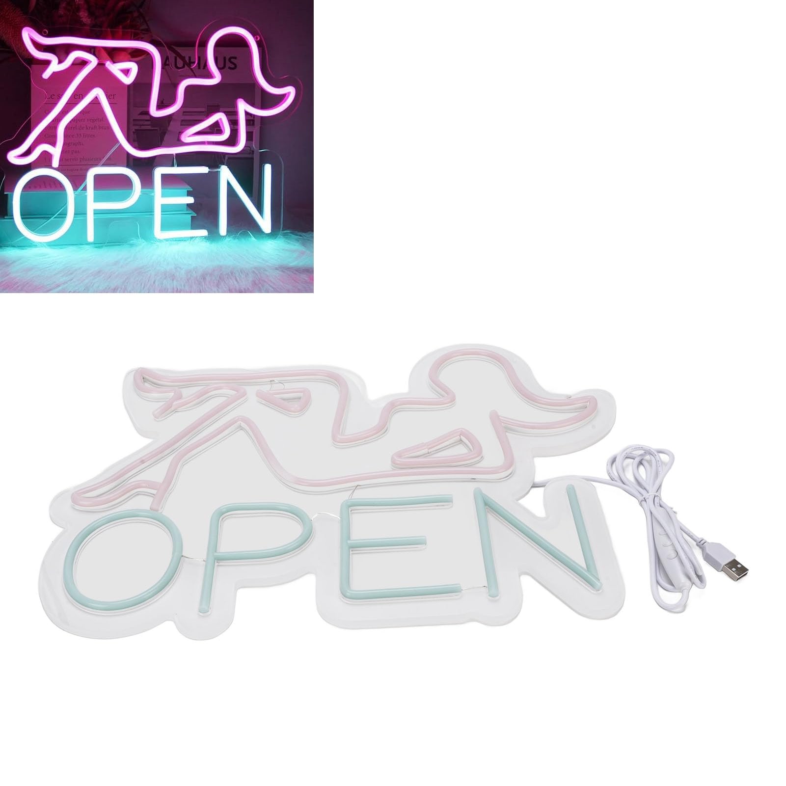 Lavagna luminosa acrilica alimentata tramite USB con insegna al neon per decorazioni da parete per feste in negozio
