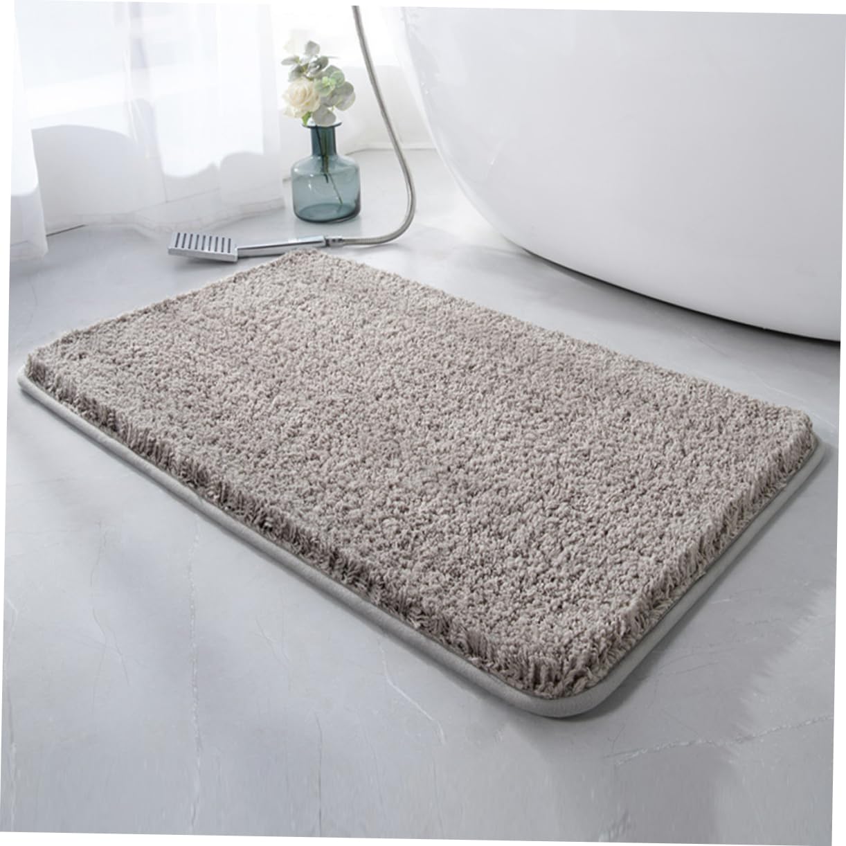 Alipis Tappeto 80x50 Cm in Microfibra Antiscivolo Bagno Assorbente Morbido e Lavabile Semplice Stile per Bagno e Casa