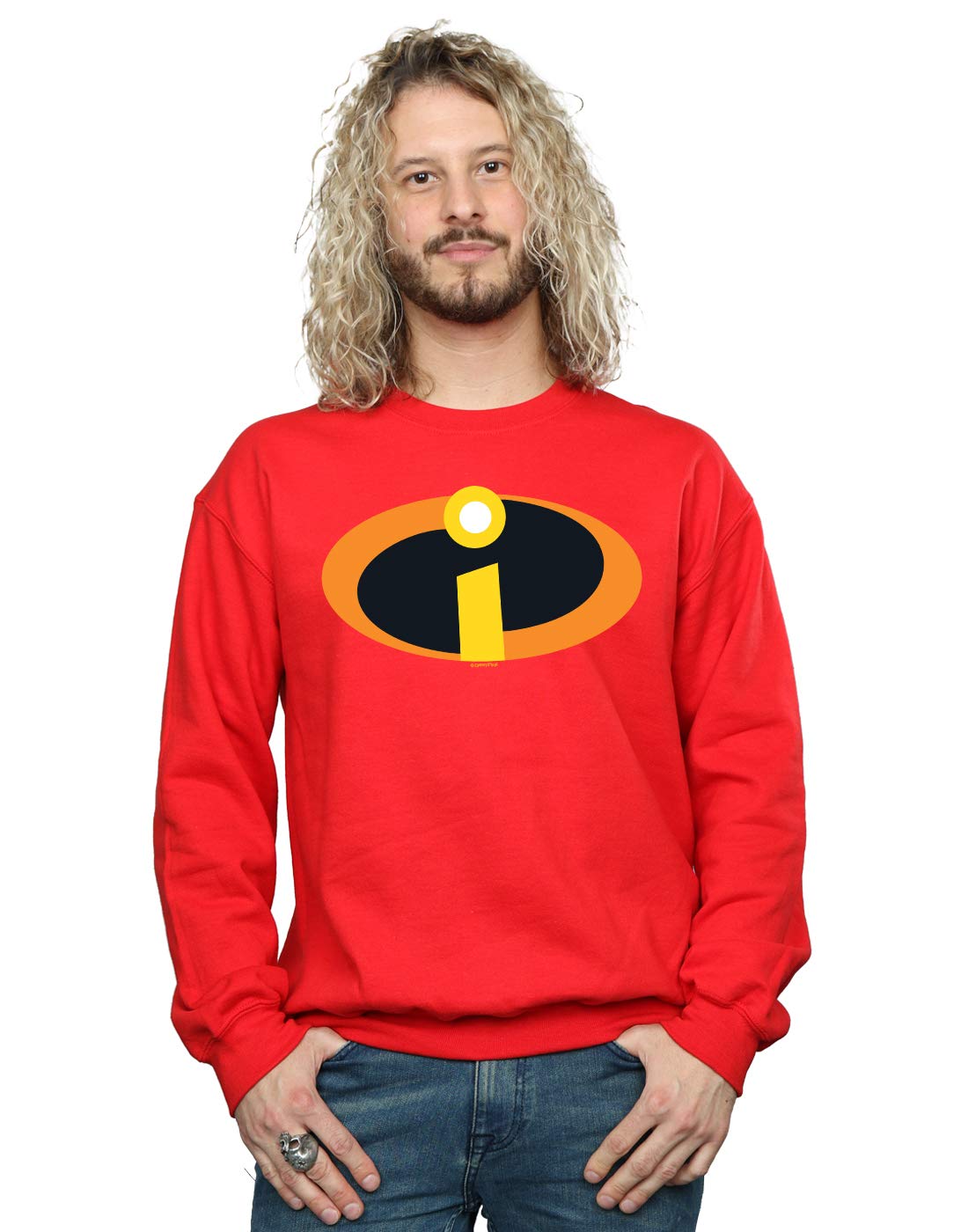 Disney Men's The Incredibles Costume Logo Sweatshirt Red XXX-Large