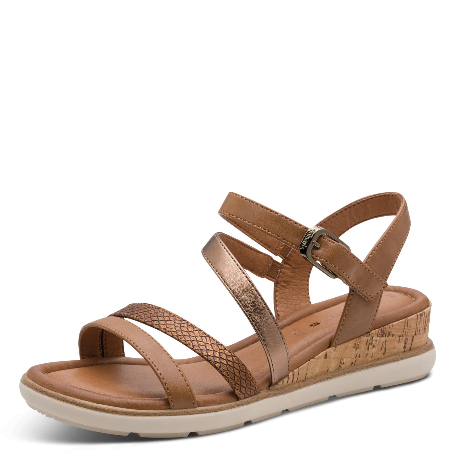 Tamaris Women’s sandal with wedge heel brown 6.5 UK