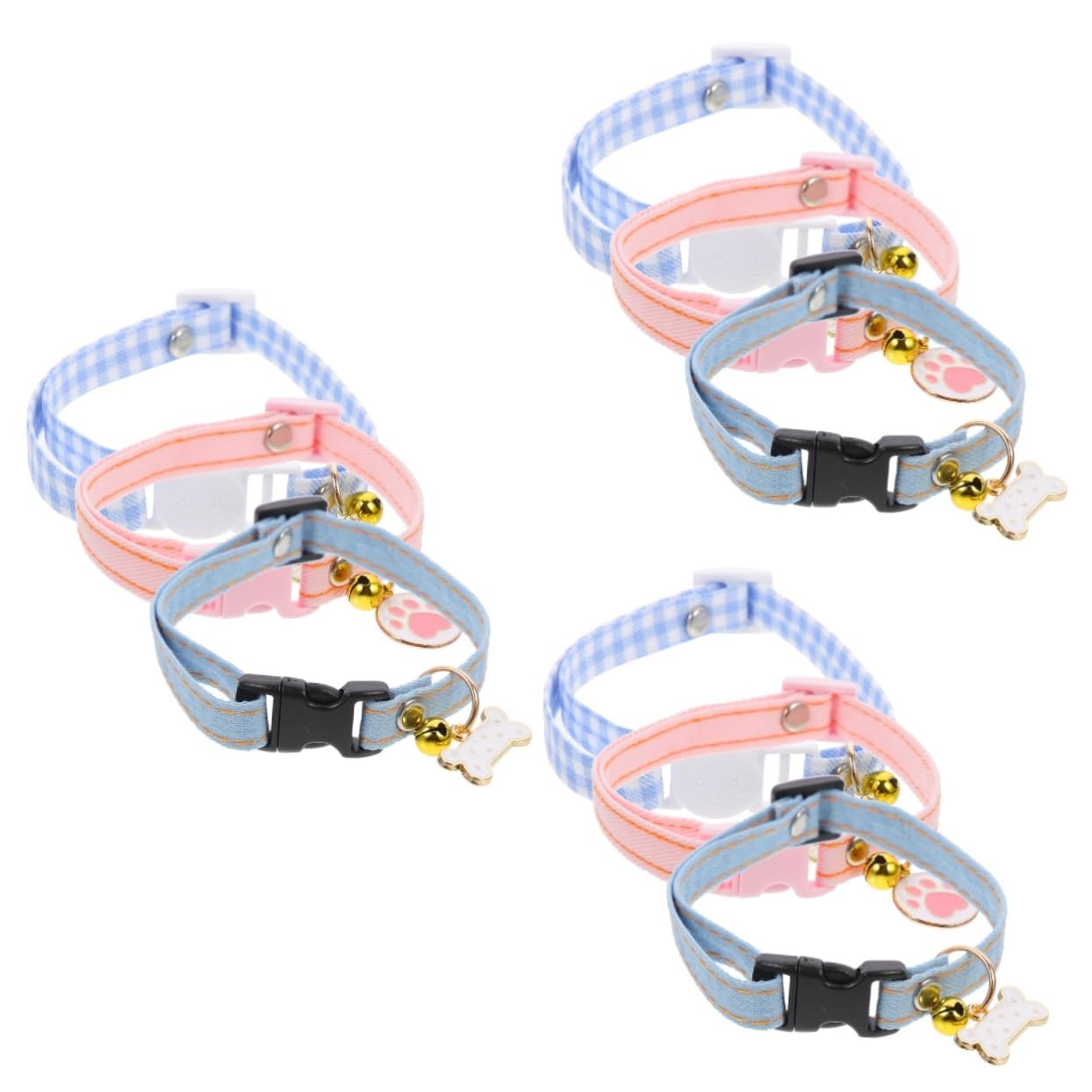 Happyyami 9 Piezas Collar de Gato Cat Collar Collares de Cachorro de niña Collar de Entrenamiento para Gatos decoración Collar Perro pequeño Hermoso Collar de Cachorro Accesorios para Gatos
