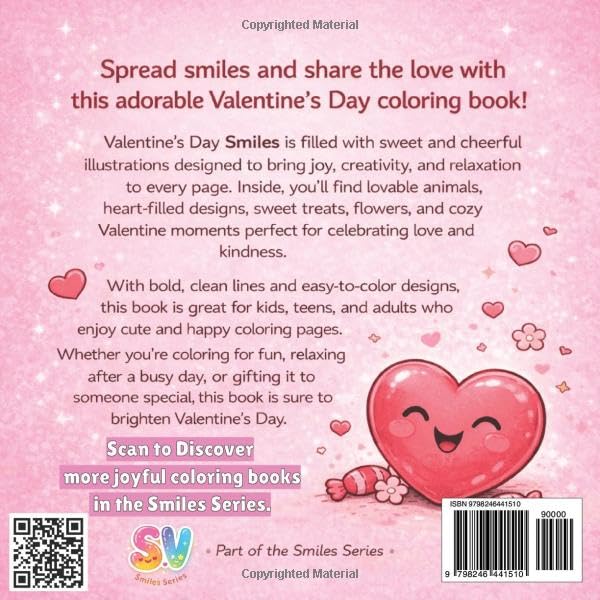 Valentine's Day Smiles: A Sweet & Happy Valentine's Coloring Book (The Smiles Series) image 3