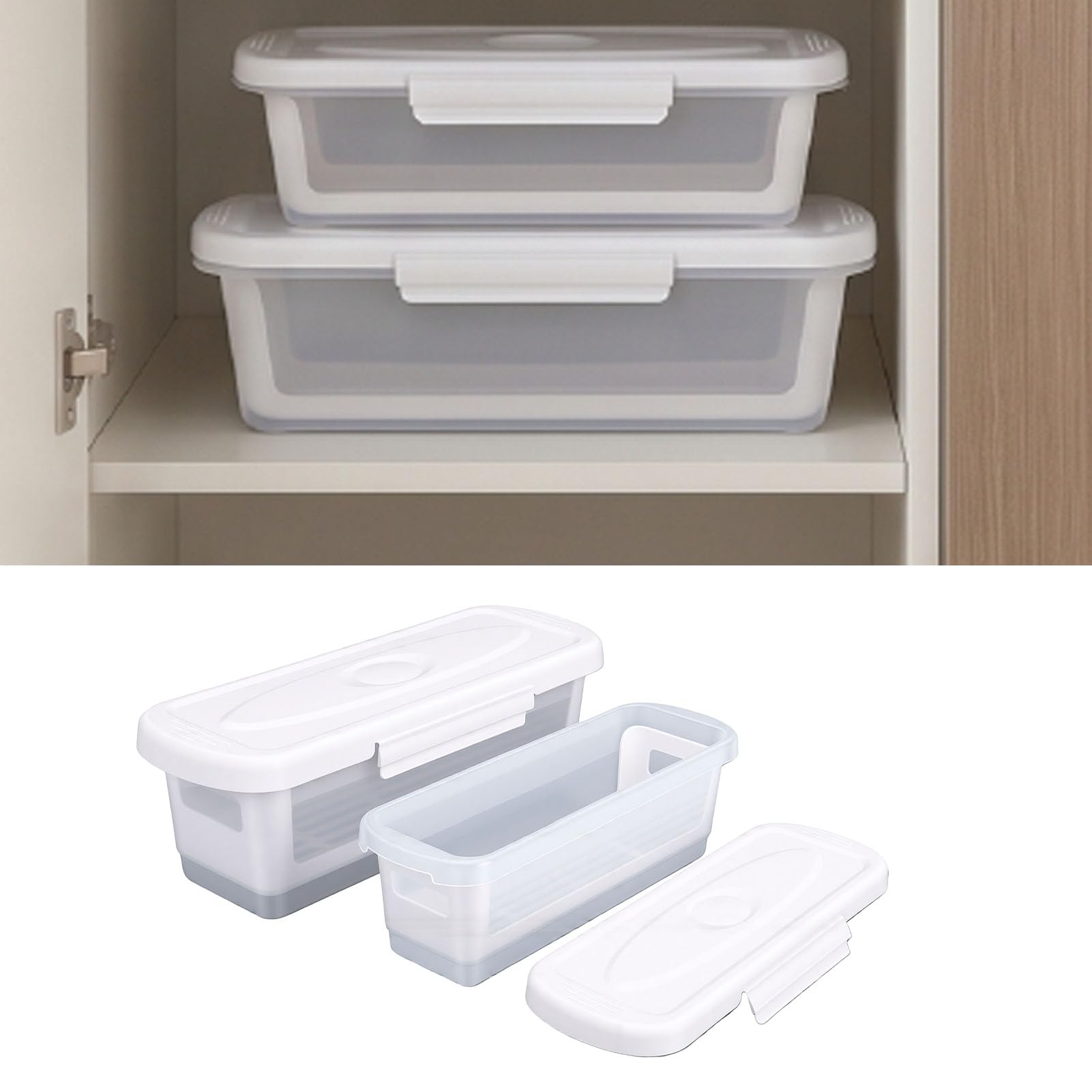 Juego de Cuencos Mezcladores para Masa de 2 Piezas, con Tapas, Cuencos para Masa de PP a Prueba de Fugas