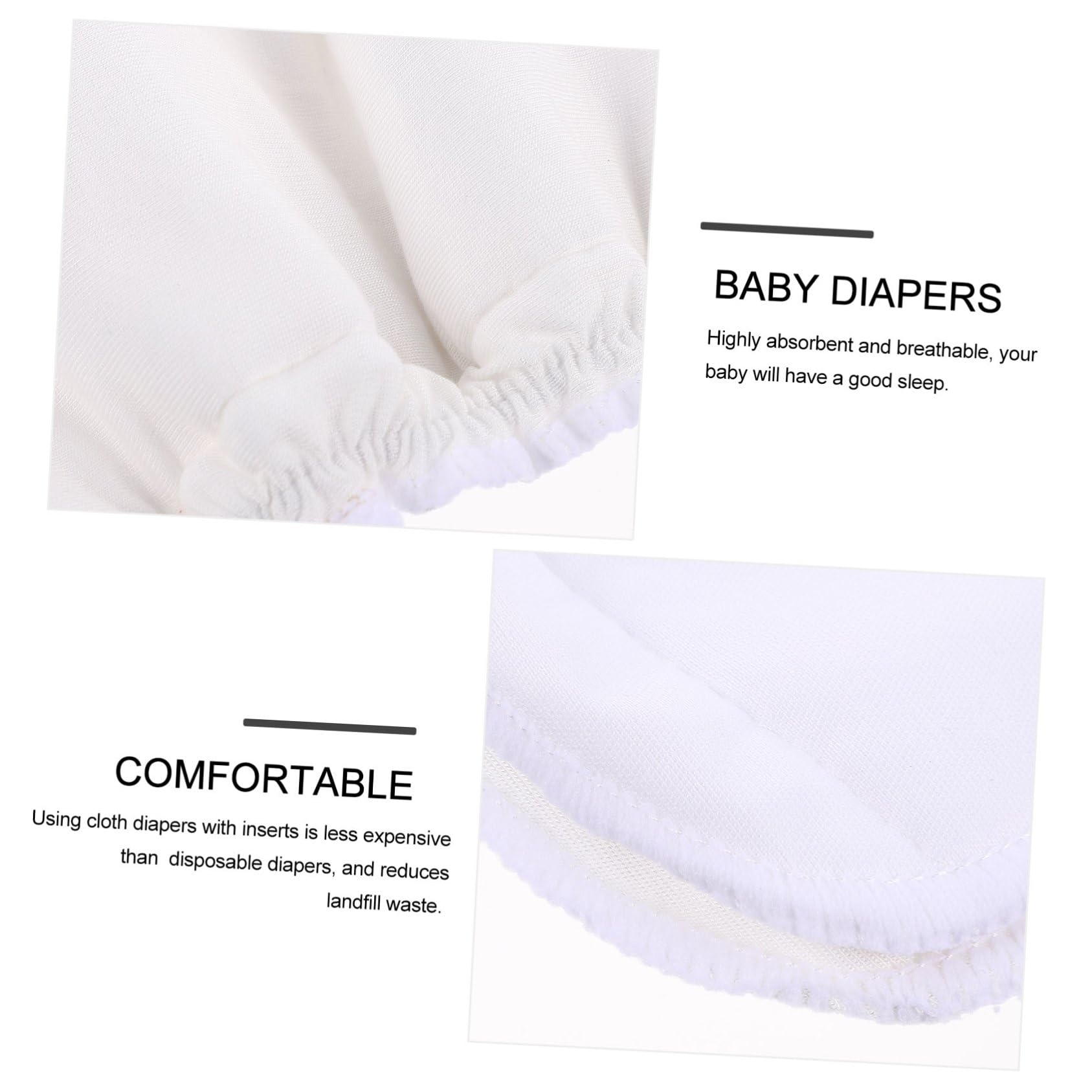 6 piezas Insertos de de Reutilizables de Bambú Forros Absorbentes y Transpirables para Bebés Material Ecológico Lavables y Cómodos para Recién Nacidos