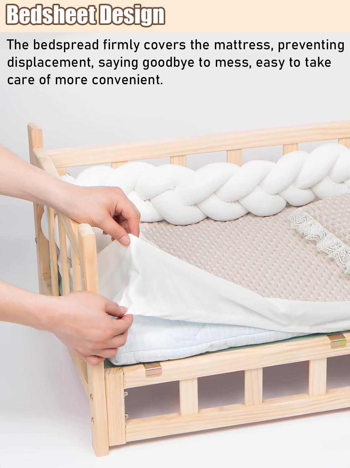 Amazon | 犬用ベッド 取り外し可能な高架ペットベッド 木製フレーム