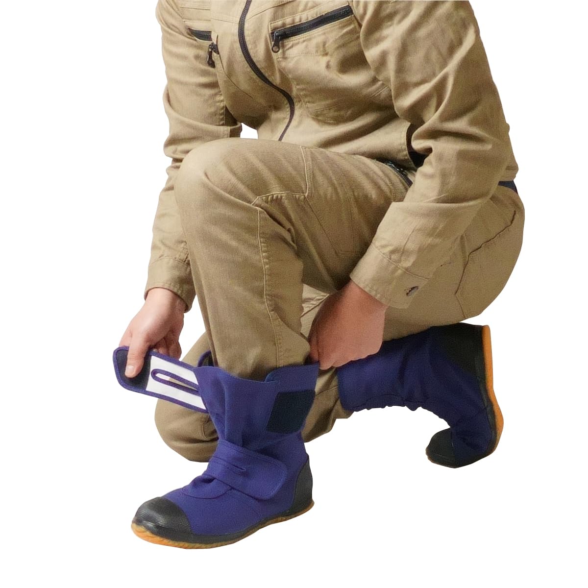 Amazon.co.jp: 鋼製先芯入り作業靴 とびぞうハイガード 紺 24.5cm