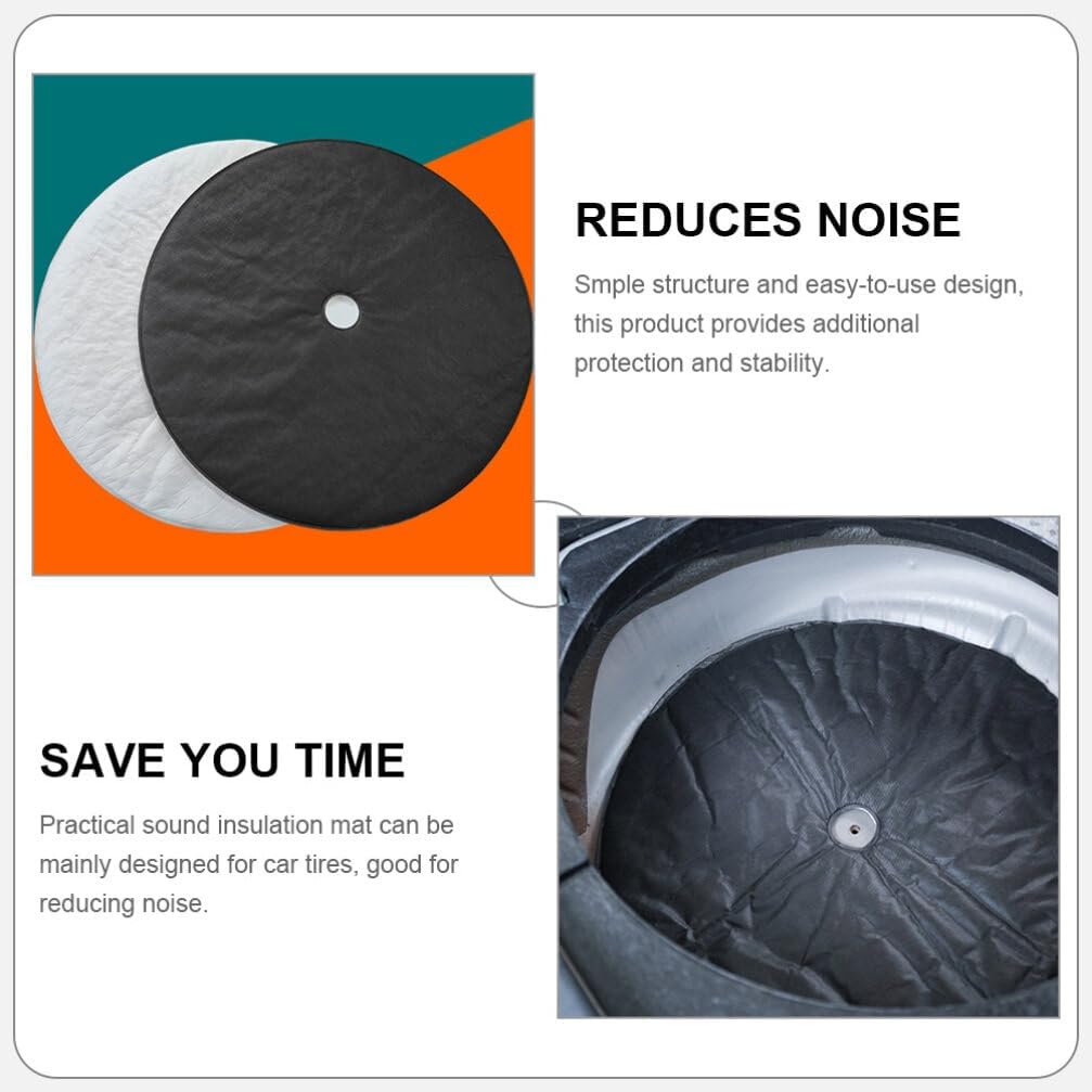 Spare Tire Sound Insulation Pads Car Tire Sound Dampening Wrap Automotive Wheel Round Car Trunk Cotton for Automotive Accessories