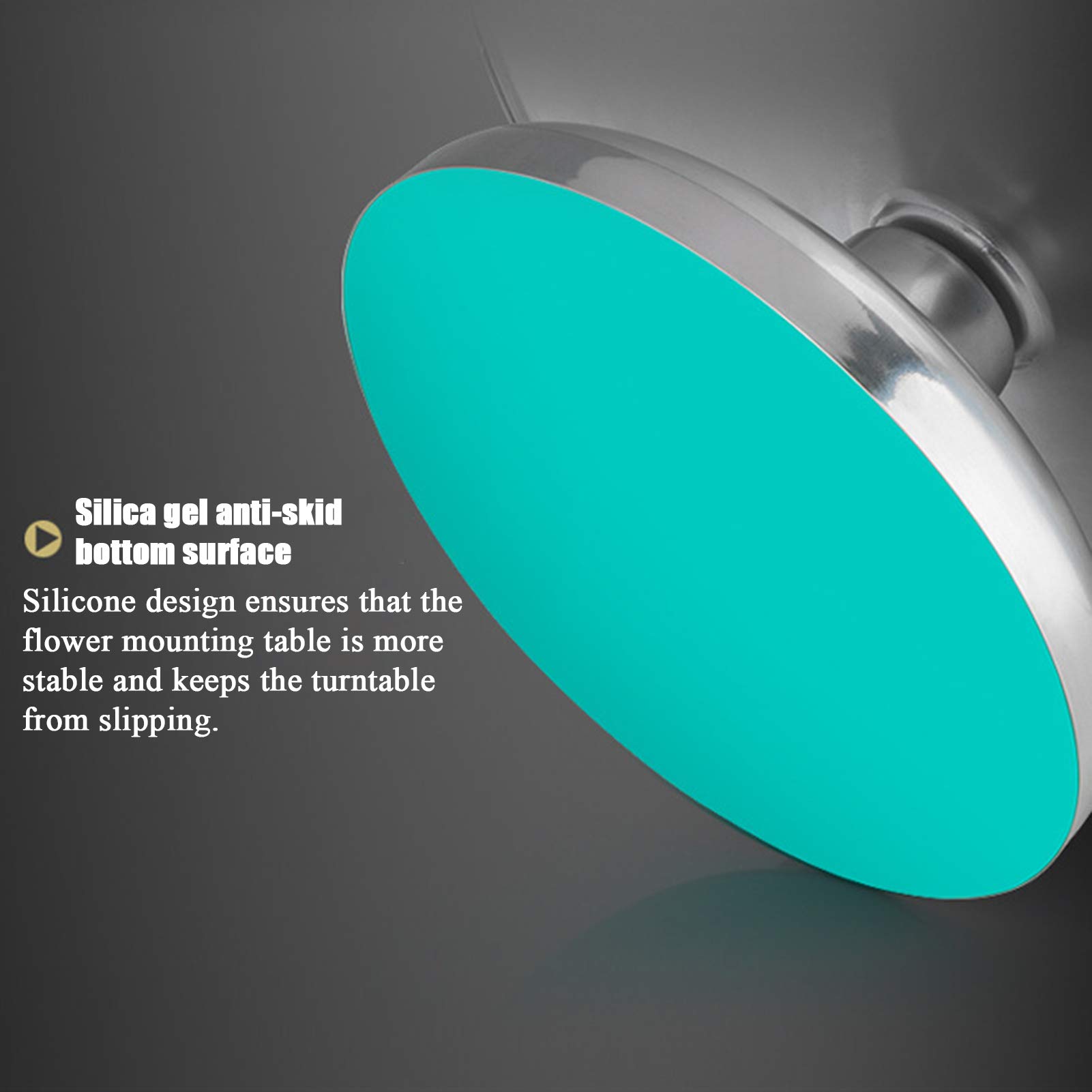 Gramofon Ciasta, Obrotowy Stojak Ciasto Ze Stali Nierdzewnej 304 O Przekątnej 11,8 Cala, Uchwyt Babeczki Z Silikonową Podkładką Antypoślizgową do Pieczenia Kuchni Domowej