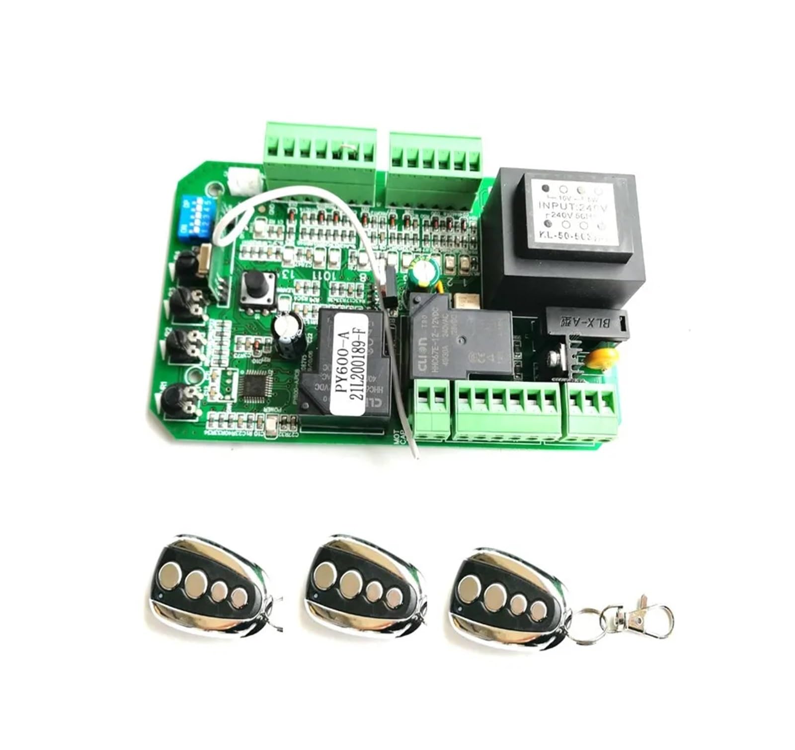 Scheda elettronica del circuito di controllo del motore del cancello for l'apricancello scorrevole Funzione Soft Start Modalità pedonale 110 V o 220 V -Affidabile e resistente(5 remote control kit)
