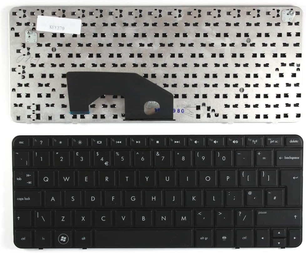 Keyboards4Laptops UK Layout Black Frame Black Replacement Laptop Keyboard Compatible with HP Mini 210-1100SJ