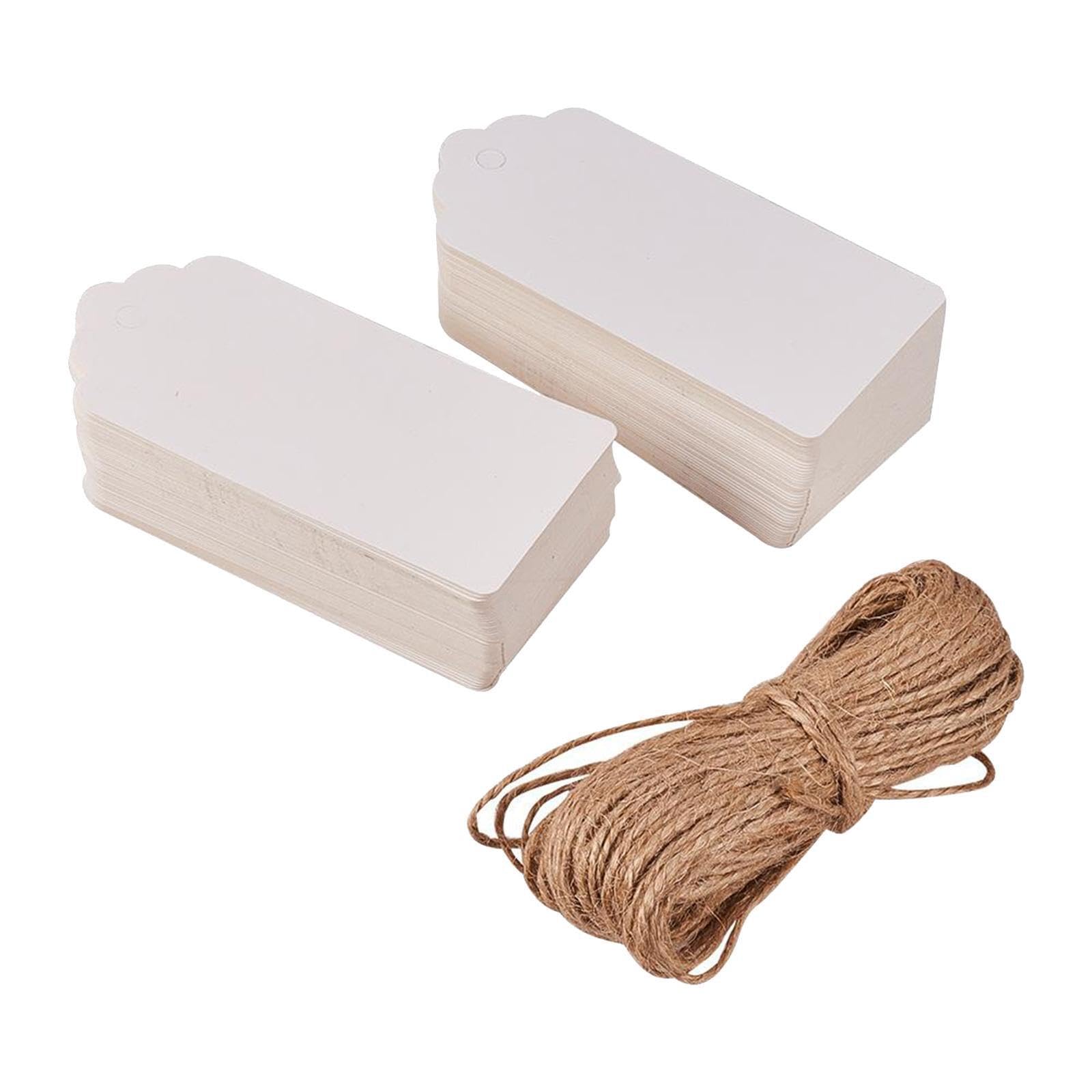 AMSLSIU Kraft Paper Tags with Holes Sturdy Blank Gift Tags Craft Projects