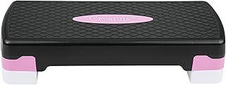 Crystals Exercise Step for Home and Gym - Aerobic Step Platform and Free Exercise Guide Chart - Fitness Step for Yoga, Cardio & Weight Workouts – Adjustable 2-Step Level Height
