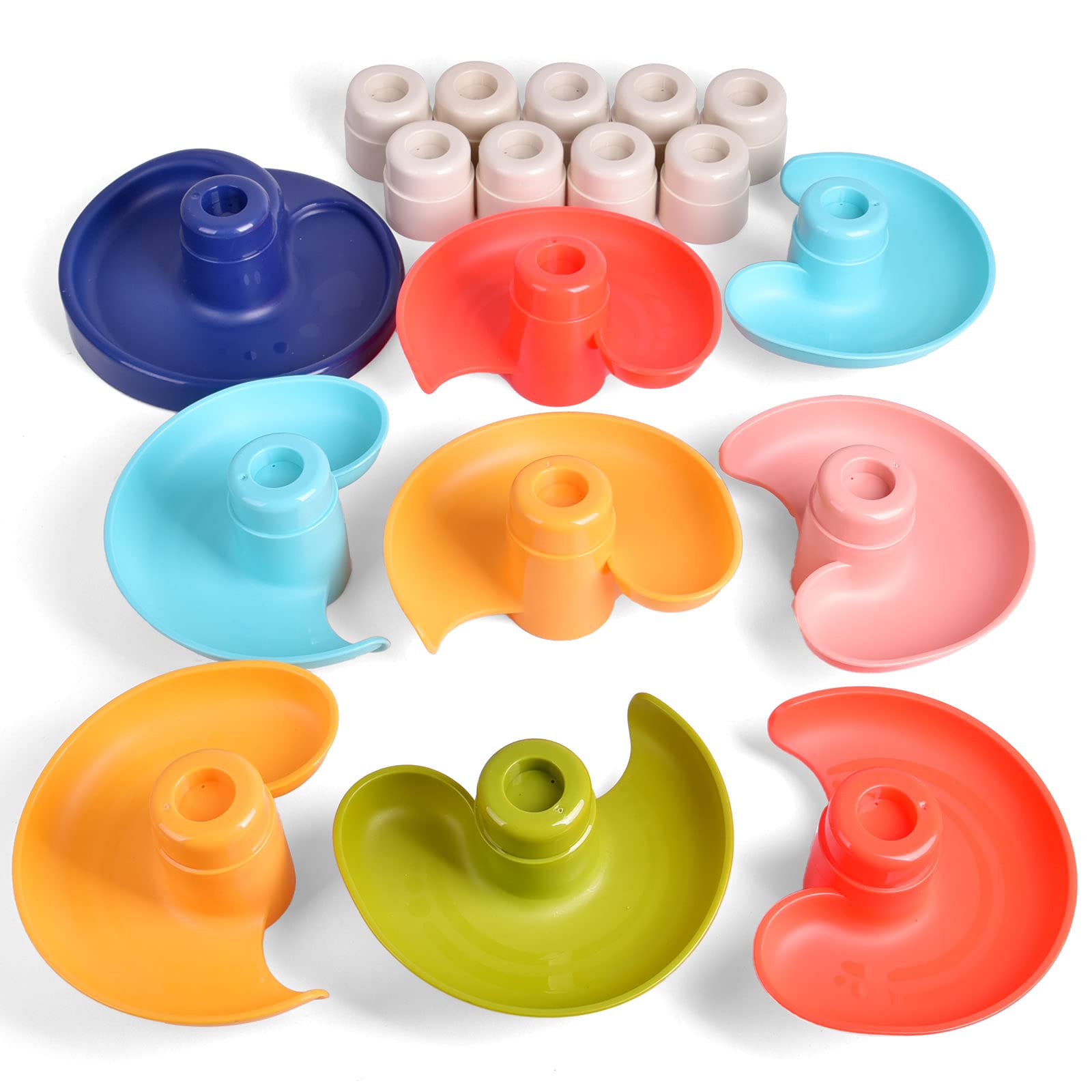 Juguetes de bolas para niños pequeños de 1 a 3 años, torre de bolas de 9 capas con 3 bolas, rampa de carreras de bolas para el desarrollo de aprendizaje del bebé, actividades 5