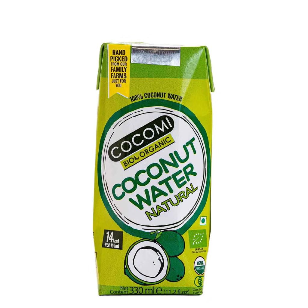 Pack 3x Agua de Coco Bio 330 ml | 3 Bricks de 330 ml (Total 990 ml) | Agua de Coco Ecológica | Bebida Natural Refrescante