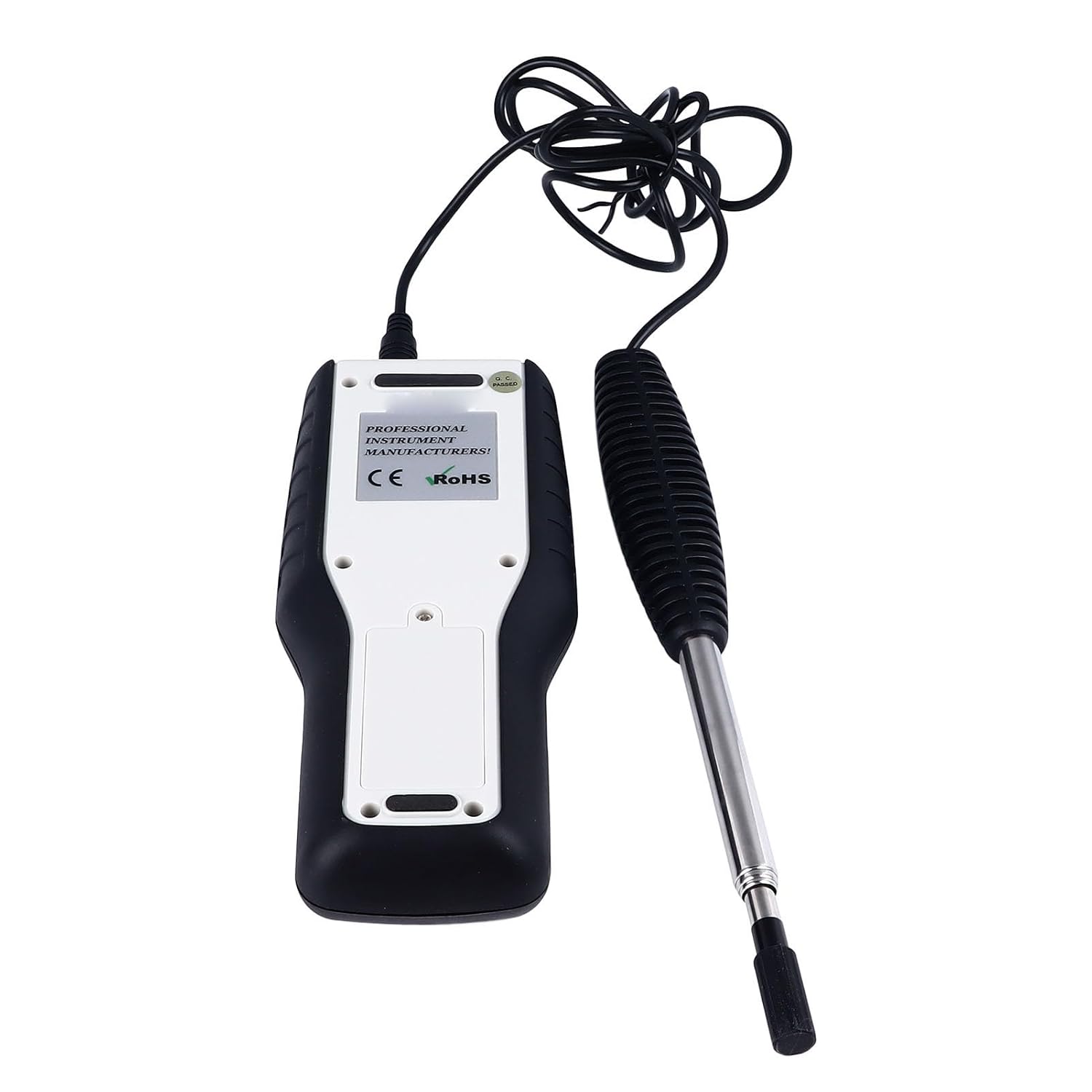 Thermal Anemometer with LCD Backlit Display, Handheld Wind Speed and Temperature Meter for Air Volume Measurement, Extendable 1000 mm Probe, Multi Unit Airflow Gauge for HVAC and