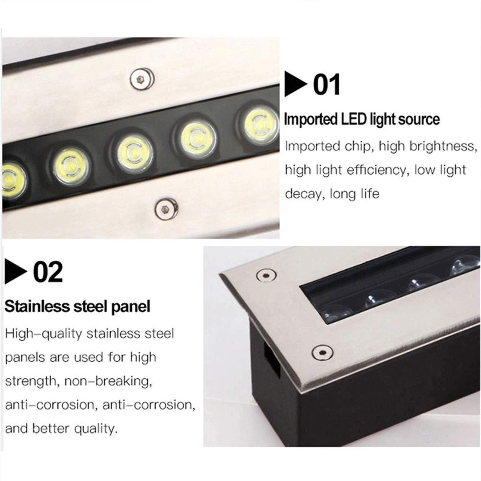 Lampa krajobrazowa LED, 3 W, wąska wiązka, oświetlenie zewnętrzne krajobrazu, bardzo cienkie wodoodporne oświetlenie podtynkowe, oświetlenie tarasowe, stopień ochrony IP67, lampa groszowa