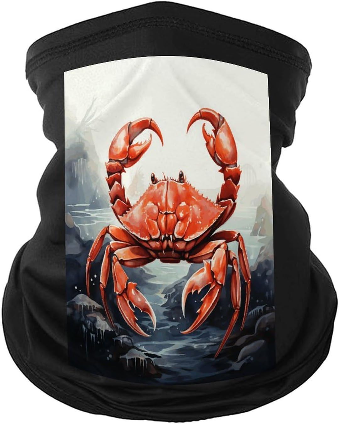 Red Crab Sea Face Mask for Men Women,Neck Gaiter Sunscreen Breathable,Face Cover for Skiing Fishing Hiking Cycling