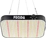 FECiDA LED Grow Light Full Spectrum 65 Watt Actual Power, 2025 Upgrade High Output Dimmable Grow Lights for All Indoor Plants, Seed Starting, Seedlings, Vegetables, Daisy Chain Function, Built-in Fan