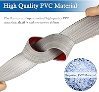 Vista 2 de Tira de transición de suelo, tiras autoadhesivas para cubrir el suelo, laminado de vinilo de 2 pulgadas de ancho, divisores planos de transiciones
