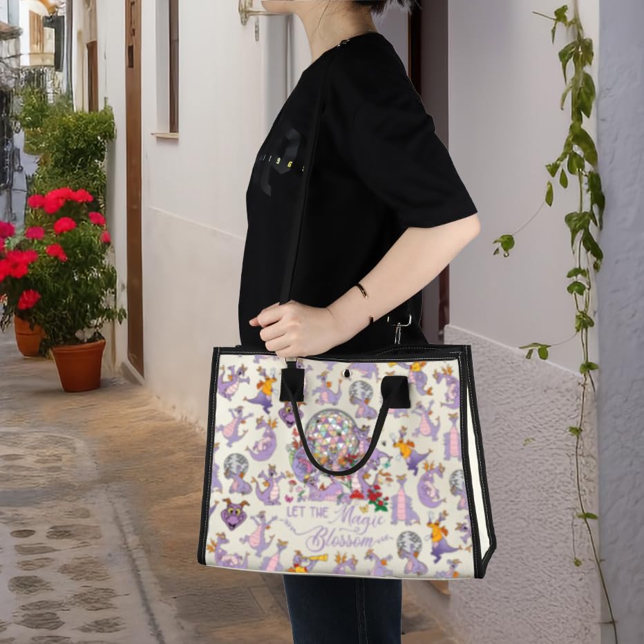 Image of WZMPA Dragon Crossbody Bag Purple Dragon Gift Dragons Shoulder Bag Cartoon Merchandise