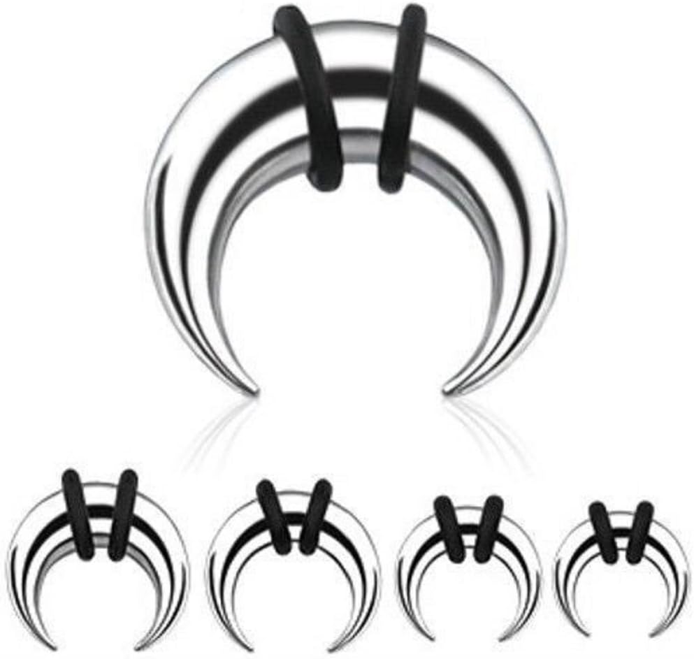 PashoshkaSeptum Pincher Half Moon With O-rings (316L) Surgical Steel 1 Piece