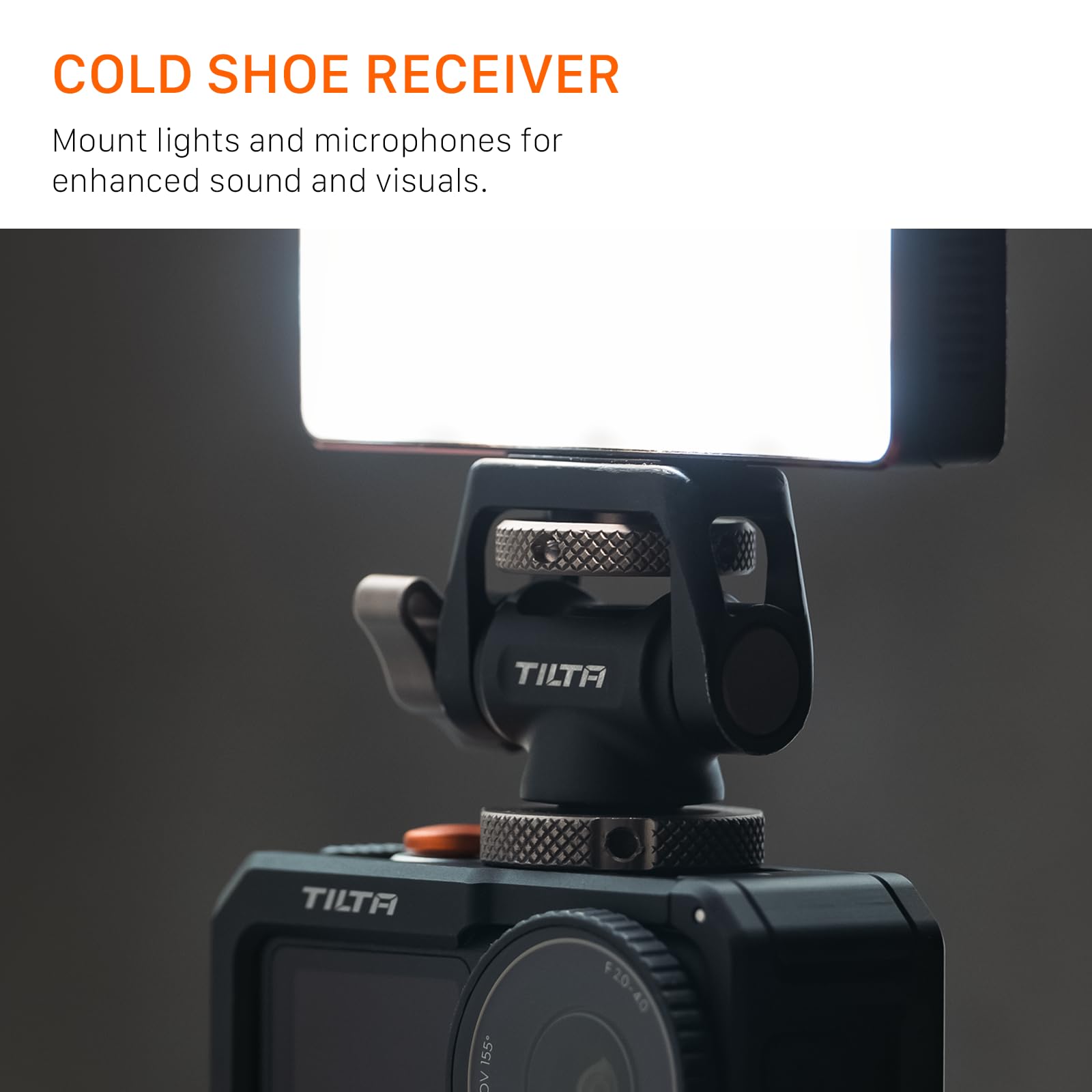 Tilta Action 6 Cage, Kit de Base pour Cage de Caméra Compatible avec DJI Osmo Action 6 avec Plaque de Montage à Dégagement Rapide - Gris Titane TA-T95-A-TG