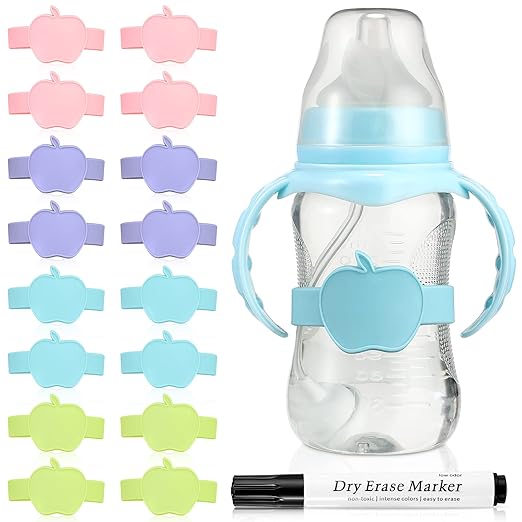 16 Pcs Baby Bottle Labels for Daycare Labels Reusable