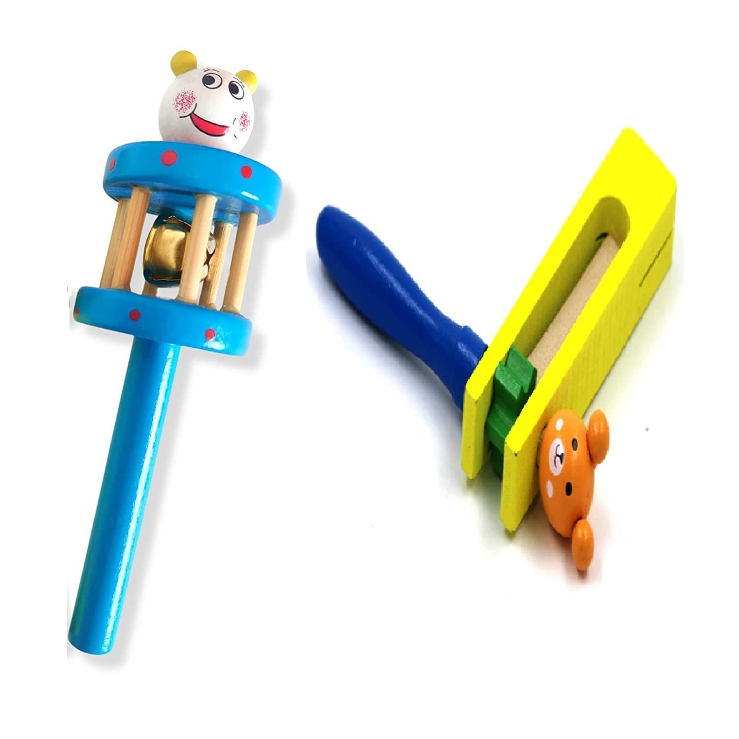 Aj Alliance Wooden Colorful Attractive Non Toxic Rattles,Musical Toys,Eco Friendly Toys,Rattles Set for New Born Baby, Infant, Toddler, Children,Kids (Cage Bell + TaraTar) (B0BSR8K4ZQ) Amazon Price History, Amazon Price Tracker