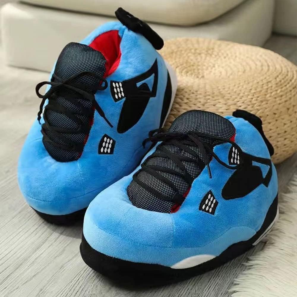 MOLERFO Sneaker Slippers Non Slip Sole Indoor House Plush Slippers Unisex Indoor Floor Cotton Shoes - Image 2