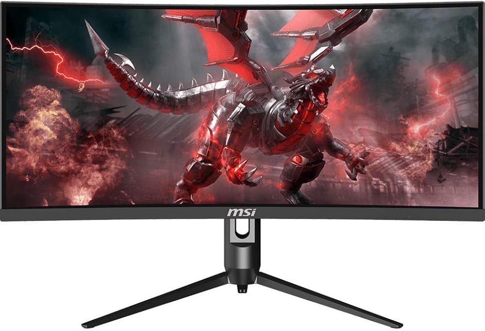 MSI Full HD Non-Glare 1ms 2560 x 1080 Ultra Wide 200Hz Refresh Rate HDR Ready USB/DP/HDMI Smart Headset Hanger FreeSync 30”Gaming Curved Monitor thumbnail 2