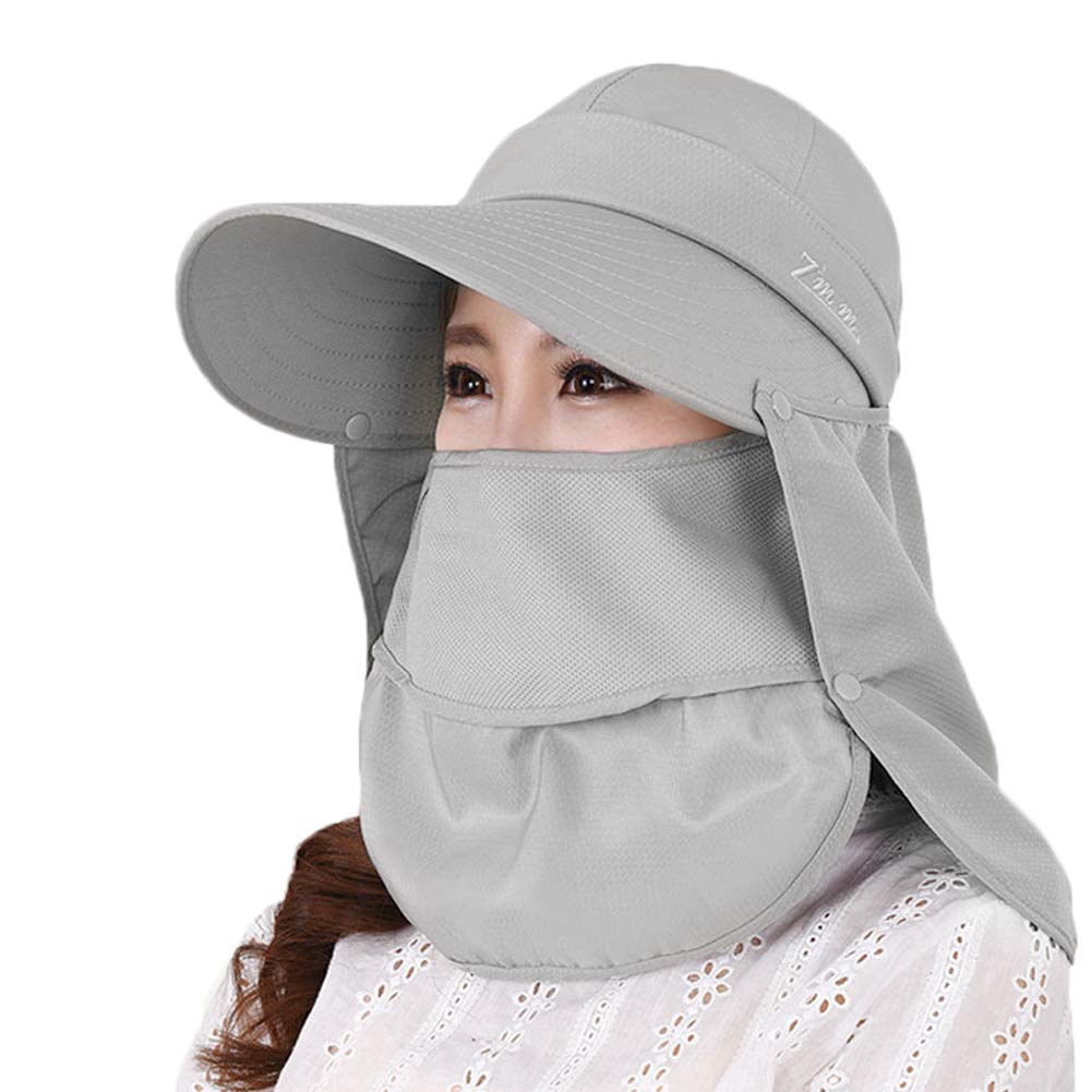 BXTWomen Outdoor Legionnaire Hat Camping Fishing Cycling Sun Protection Hat Cap with Detachable Flap Neck Protector UPF 50+ Anti-UV Summer Travel Gardening Beach Hat