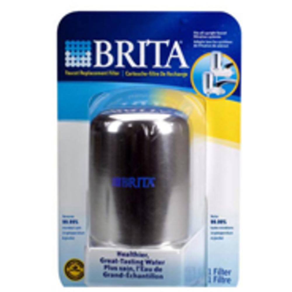 Brita Faucet Filter Chrome 100 Gal. Chrome Boxed Faucet Mount Water