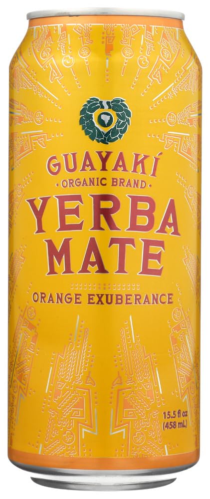 Guayaki Yerba Mate - Orange Exuberance- 16fl.oz (Pack of 8)