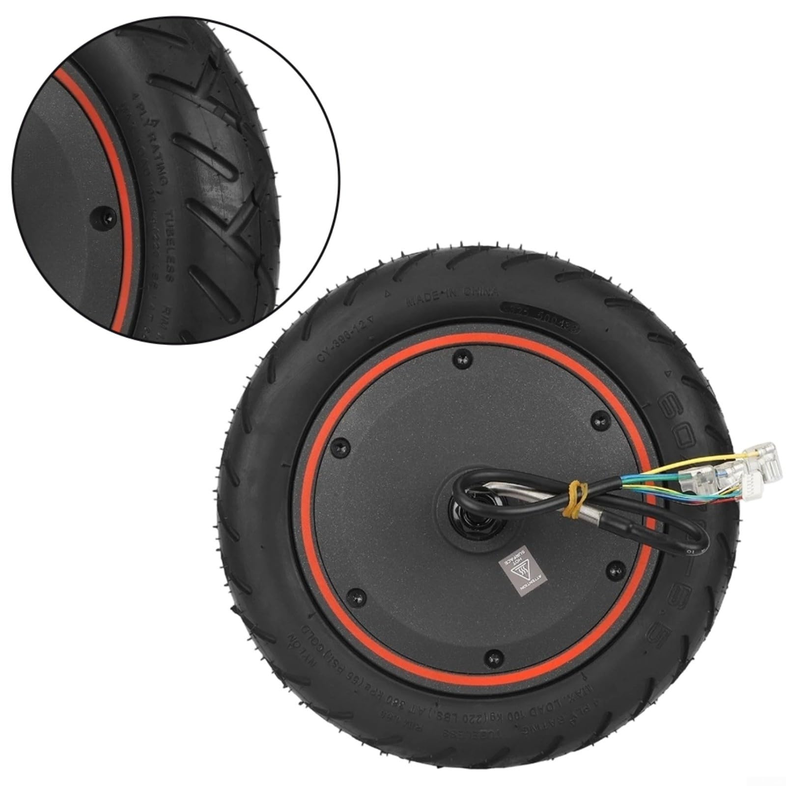 48V 400W Motorrad für Xiaomi 5Max Elektroroller mit 60/70-65 schlauchlosen Vakuumreifen, Aluminiumlegierung und Gummikonstruktion für Pendler und Freizeitfahrten