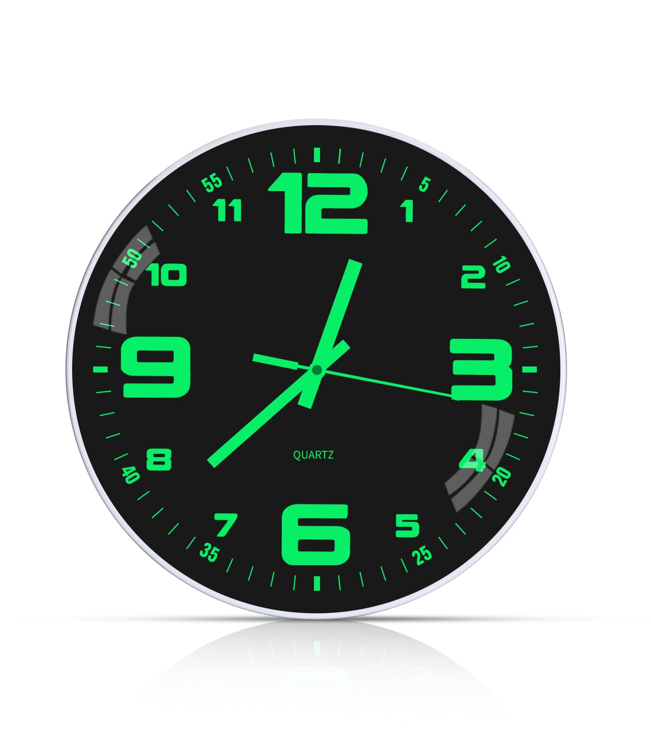 Horloge murale lumineuse pour cuisine et salon cadran moderne de 30cm