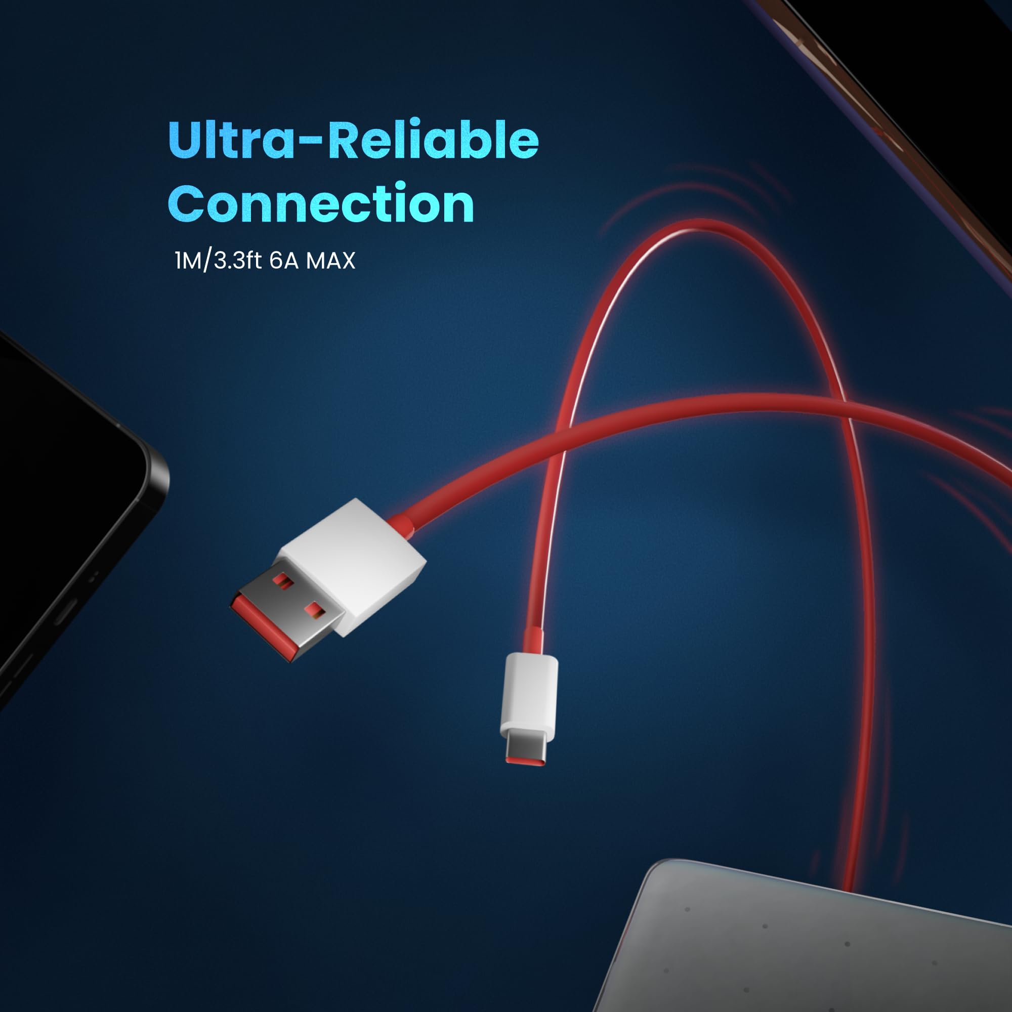 80w Oneplus Compatible Fast Charging USB A to Type C Cable — Amazon image 4