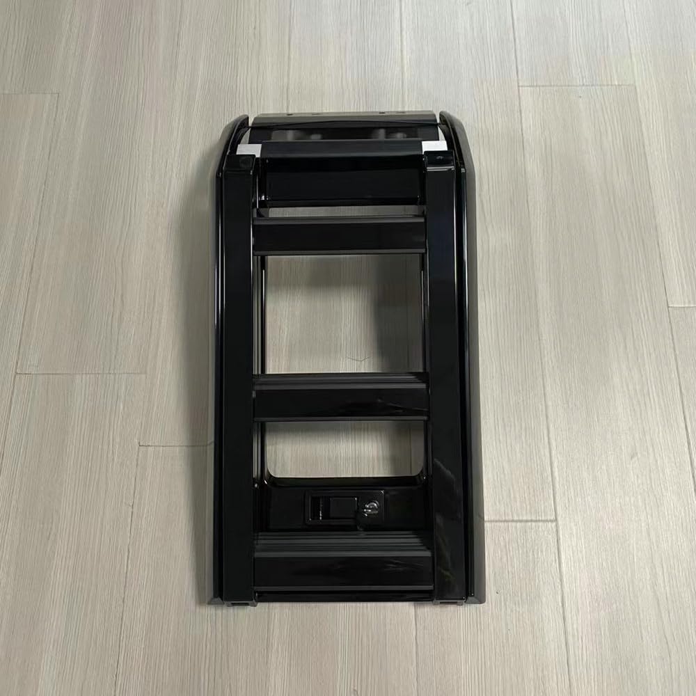 FTAPACCE Foldable Liftable Ladder Roof Rack Access Fits for Land Rover Defender 110 L851 2020-2025 (Glossy Black)